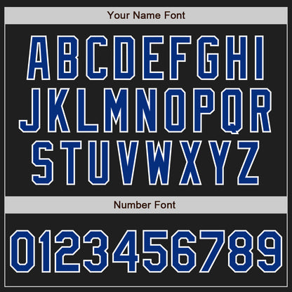 Custom Black Royal Pinstripe Royal-White Authentic Baseball Jersey - Sky-Custom