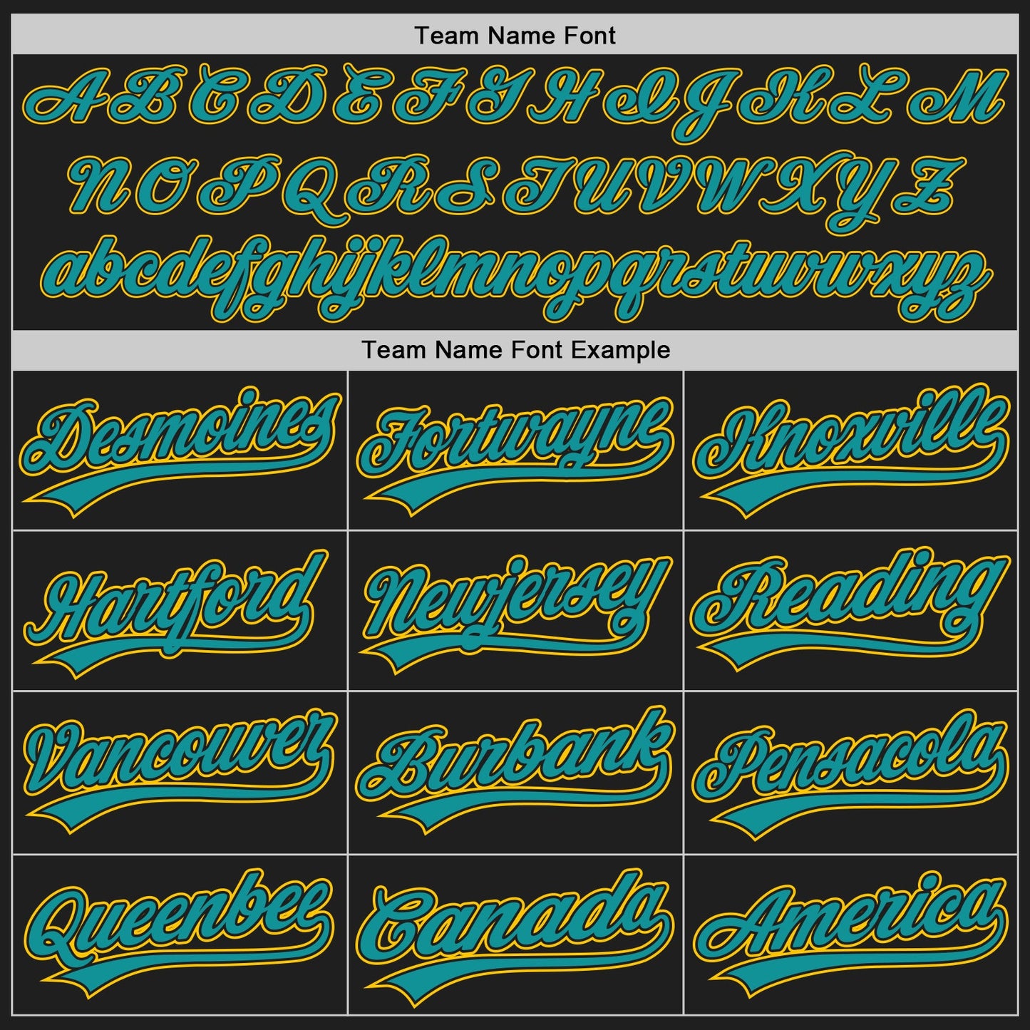 Custom Black Yellow Pinstripe Teal Authentic Baseball Jersey - Sky-Custom
