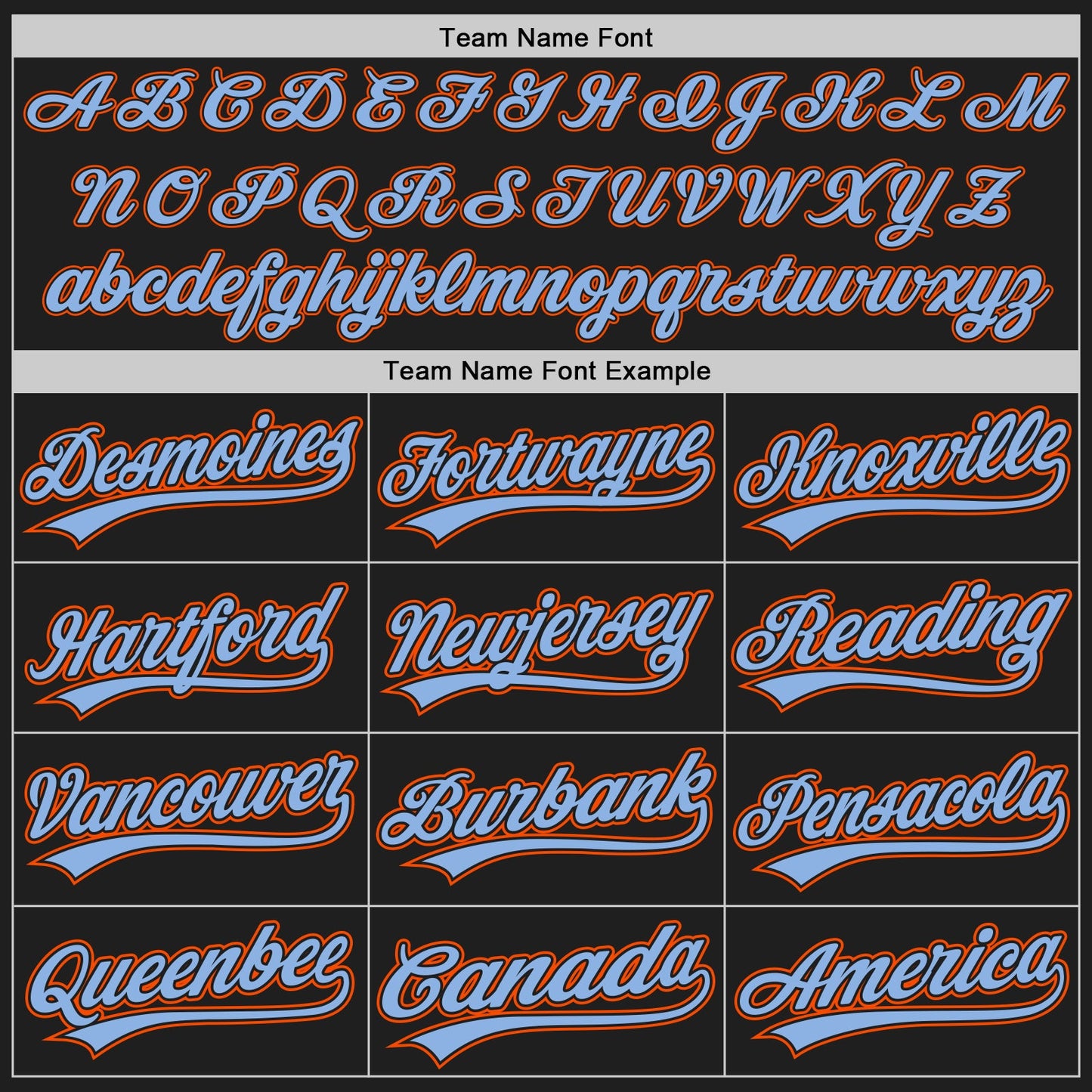 Custom Black Orange Pinstripe Light Blue Authentic Baseball Jersey - Sky-Custom