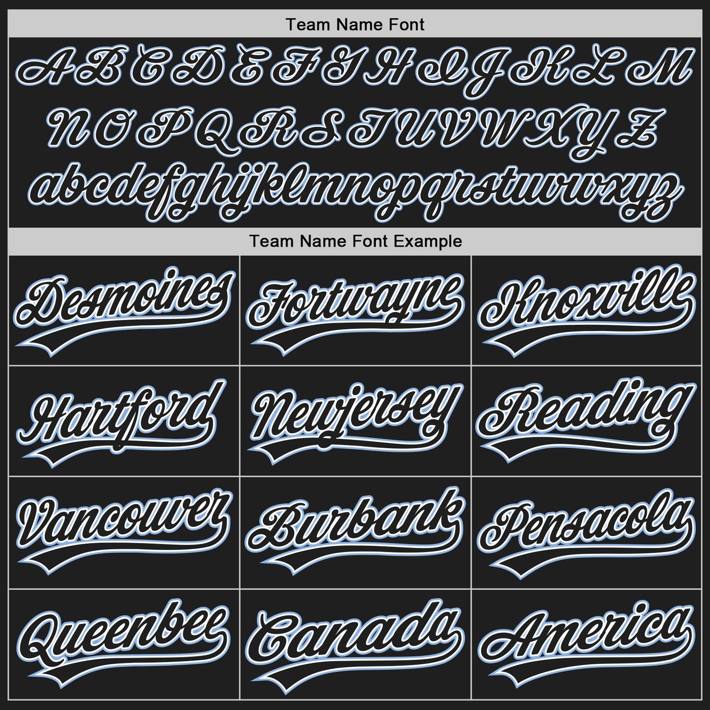 Custom Black Light Blue Pinstripe Black-White Authentic Baseball Jersey - Sky-Custom