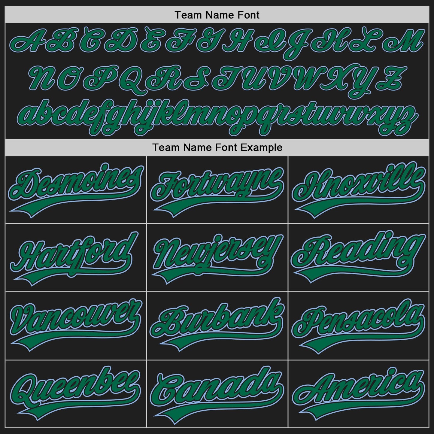 Custom Black Light Blue Pinstripe Kelly Green Authentic Baseball Jersey - Sky-Custom