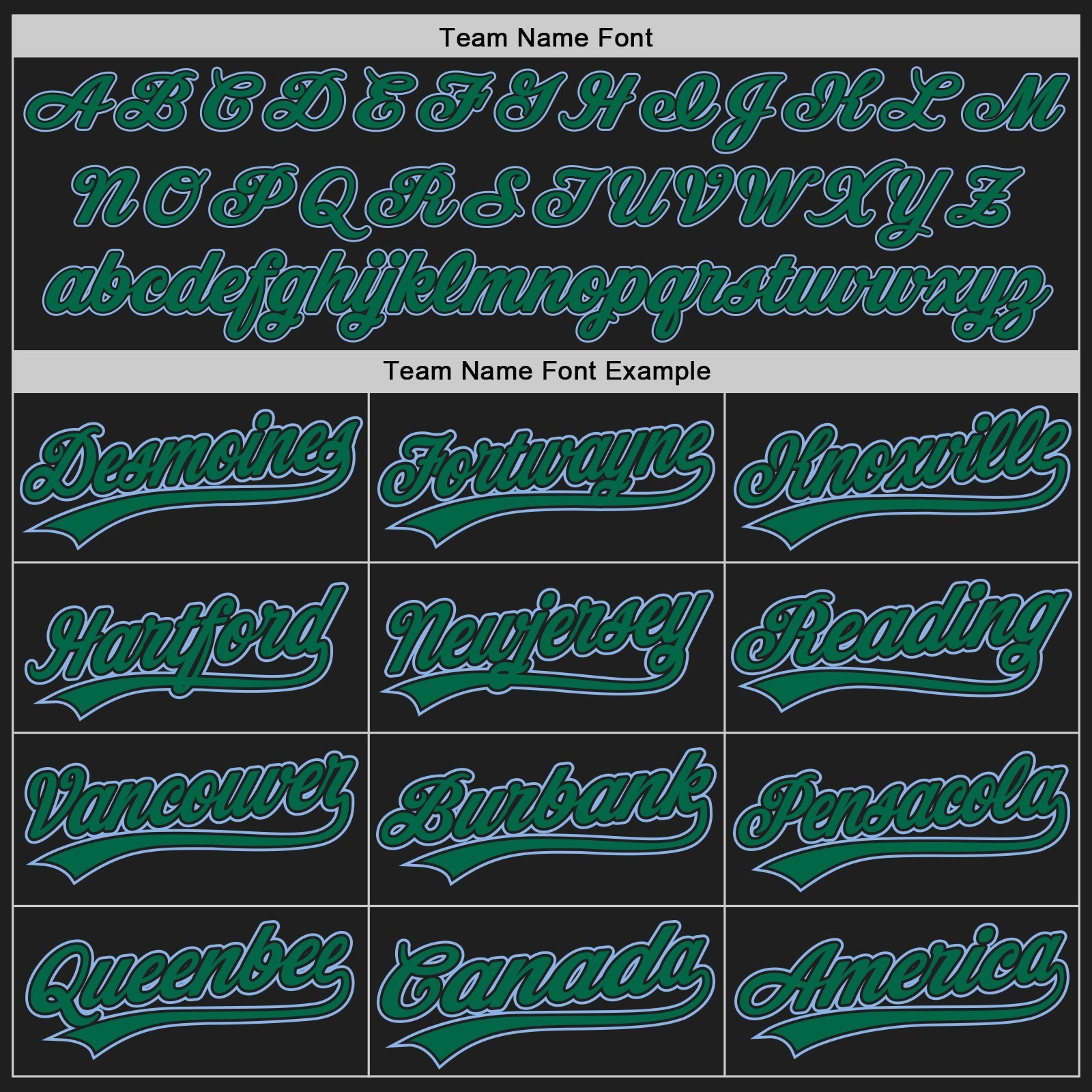 Custom Black Light Blue Pinstripe Kelly Green Authentic Baseball Jersey - Sky-Custom