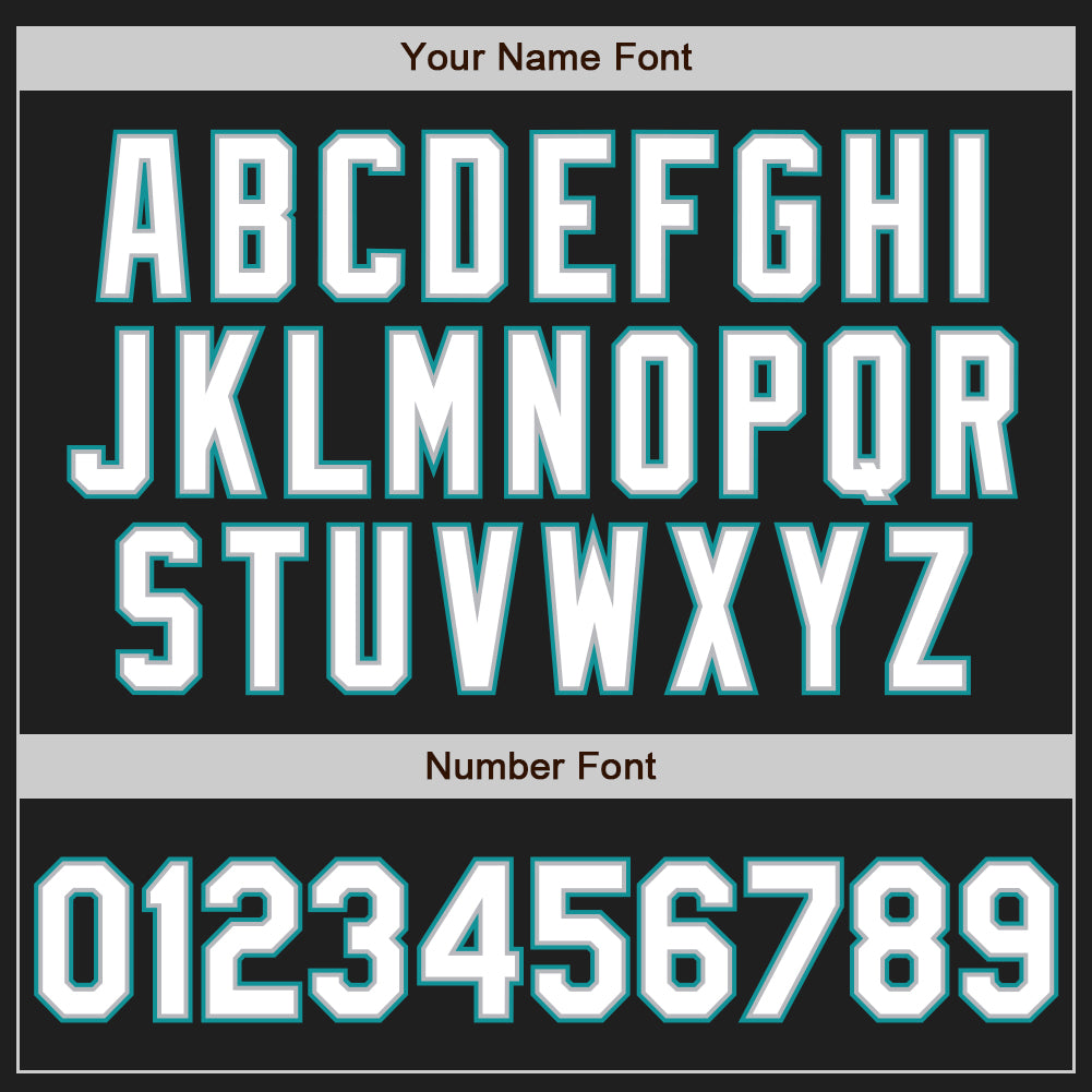 Custom Black Teal Pinstripe White-Gray Authentic Baseball Jersey - Sky-Custom
