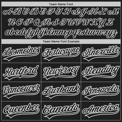Custom Black White Pinstripe Black-Gray Authentic Baseball Jersey - Sky-Custom