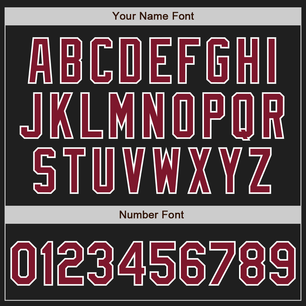 Custom Black White Pinstripe Crimson Authentic Baseball Jersey - Sky-Custom