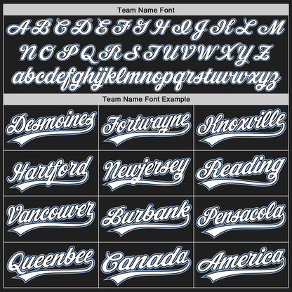 Custom Black White Pinstripe White-Light Blue Authentic Baseball Jersey - Sky-Custom