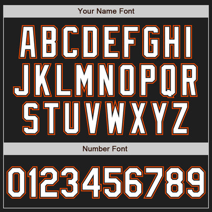 Custom Black White Pinstripe White-Orange Authentic Baseball Jersey - Sky-Custom