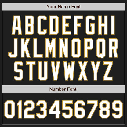Custom Black White Pinstripe White-Old Gold Authentic Baseball Jersey - Sky-Custom