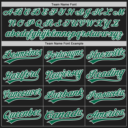 Custom Black White Pinstripe Kelly Green Authentic Baseball Jersey - Sky-Custom
