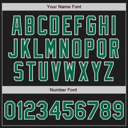 Custom Black White Pinstripe Kelly Green Authentic Baseball Jersey - Sky-Custom