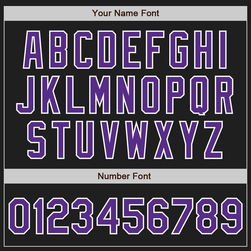 Custom Black White Pinstripe Purple Authentic Baseball Jersey - Sky-Custom