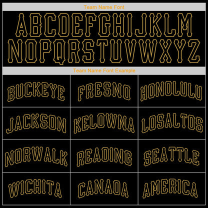 Custom Black Old Gold Authentic Baseball Jersey - Sky-Custom