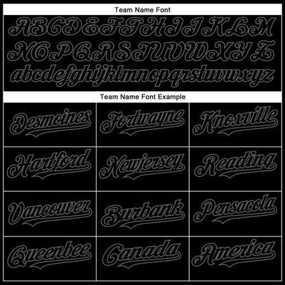 Custom Black Steel Gray Authentic Baseball Jersey - Sky-Custom