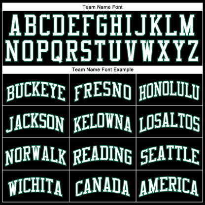 Custom Black White-Kelly Green Authentic Throwback Basketball Jersey - Sky-Custom