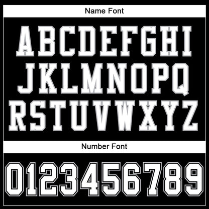 Custom Black White-Gray Mesh Authentic Football Jersey - Sky-Custom