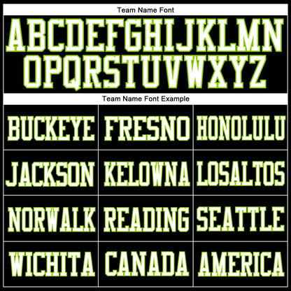 Custom Black White-Neon Green Mesh Authentic Football Jersey - Sky-Custom