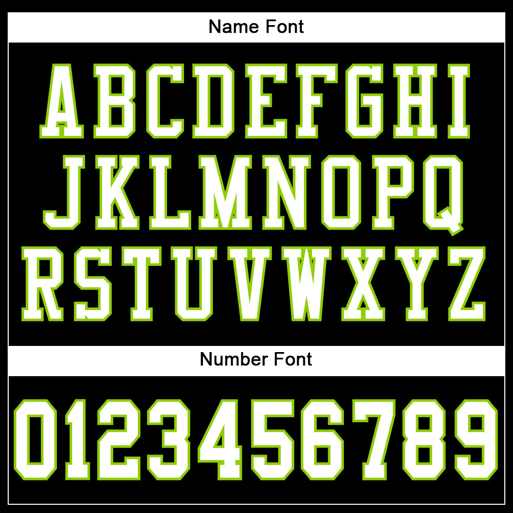 Custom Black White-Neon Green Mesh Authentic Football Jersey - Sky-Custom