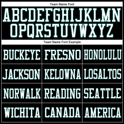 Custom Black White-Midnight Green Mesh Authentic Football Jersey - Sky-Custom