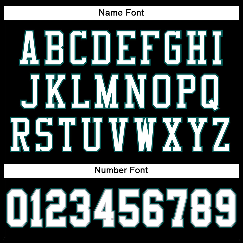 Custom Black White-Midnight Green Mesh Authentic Football Jersey - Sky-Custom