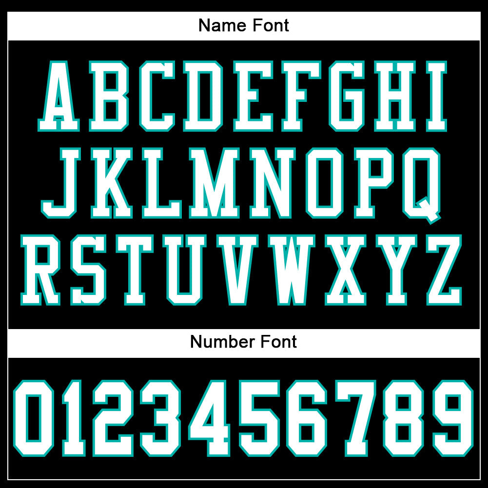 Custom Black White-Aqua Mesh Authentic Football Jersey - Sky-Custom