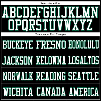 Custom Black White-Kelly Green Mesh Authentic Football Jersey - Sky-Custom