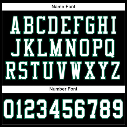 Custom Black White-Kelly Green Mesh Authentic Football Jersey - Sky-Custom