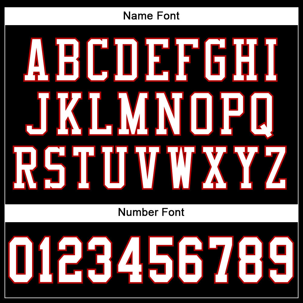 Custom Black White-Red Mesh Authentic Football Jersey - Sky-Custom