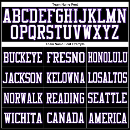 Custom Black White-Purple Mesh Authentic Football Jersey - Sky-Custom