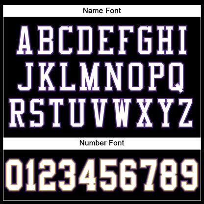 Custom Black White-Purple Mesh Authentic Football Jersey - Sky-Custom