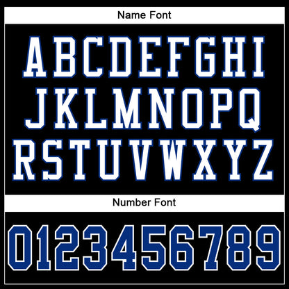 Custom Black Royal-White Mesh Authentic Football Jersey - Sky-Custom