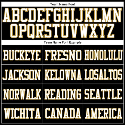 Custom Black White-Old Gold Mesh Authentic Football Jersey - Sky-Custom