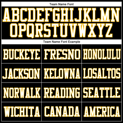 Custom Black White-Gold Mesh Authentic Football Jersey - Sky-Custom