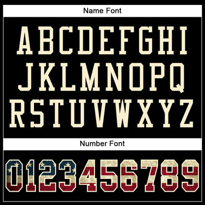 Custom Black Vintage USA Flag-Cream Mesh Authentic Football Jersey - Sky-Custom