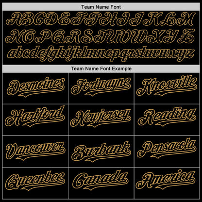 Custom Black Old Gold Authentic Baseball Jersey - Sky-Custom