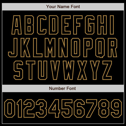 Custom Black Old Gold Authentic Baseball Jersey - Sky-Custom