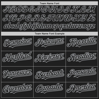 Custom Black Gray Authentic Baseball Jersey - Sky-Custom