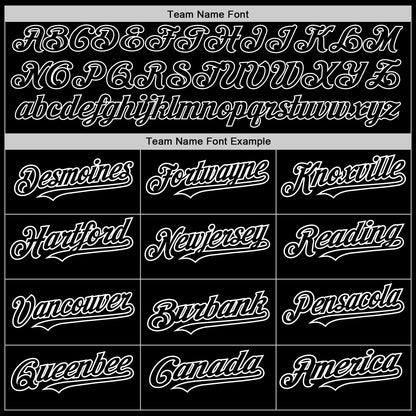 Custom Black White Authentic Baseball Jersey - Sky-Custom