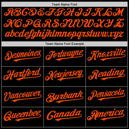 Custom Black Orange Authentic Baseball Jersey - Sky-Custom