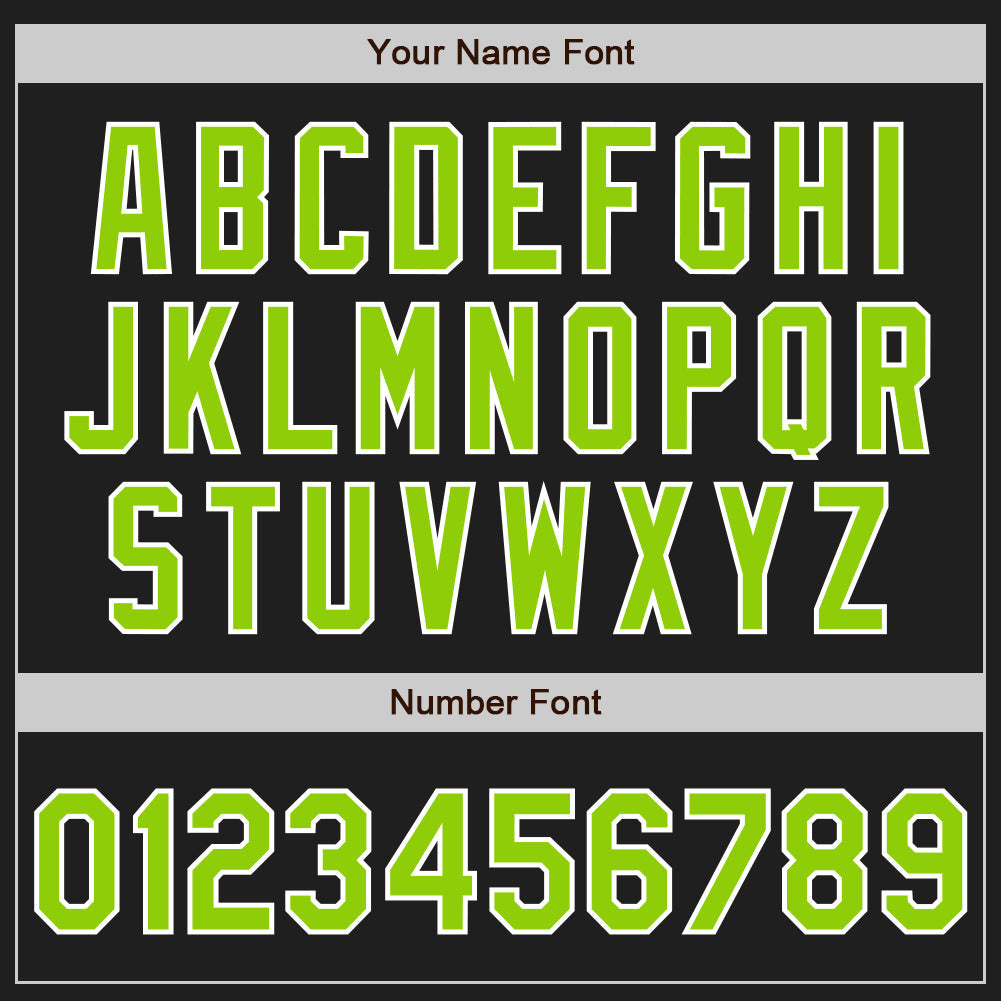 Custom Black Neon Green-White Authentic Baseball Jersey - Sky-Custom