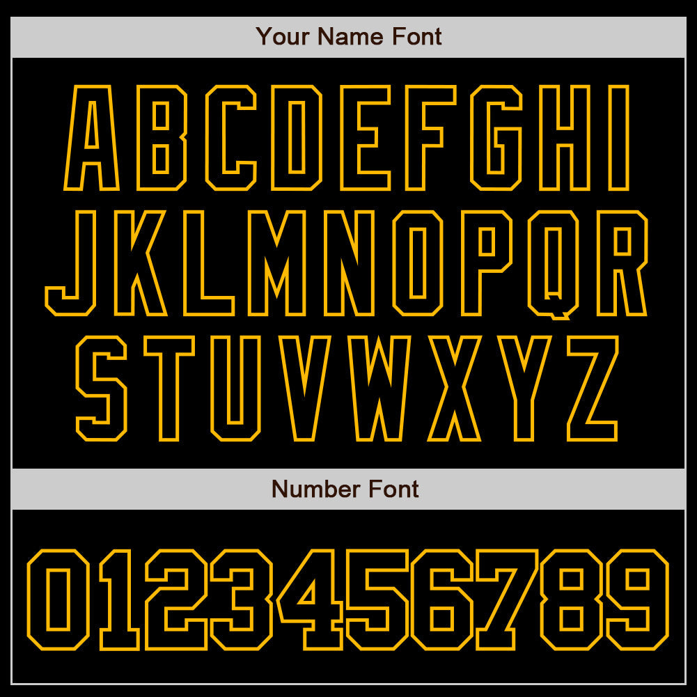 Custom Black Gold Authentic Baseball Jersey - Sky-Custom