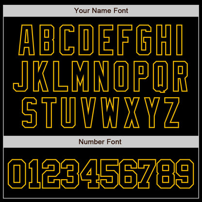 Custom Black Gold Authentic Baseball Jersey - Sky-Custom