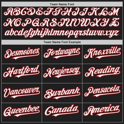 Custom Black White Pinstripe Red Authentic Baseball Jersey - Sky-Custom