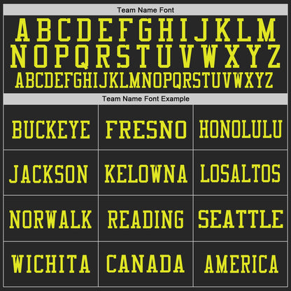 Custom Black Neon Yellow Mesh Authentic Football Jersey - Sky-Custom