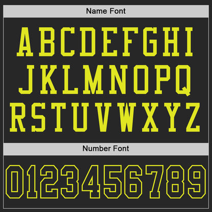 Custom Black Neon Yellow Mesh Authentic Football Jersey - Sky-Custom