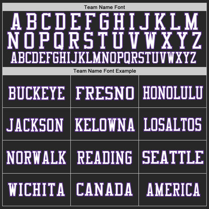 Custom Black Purple-White Mesh Authentic Football Jersey - Sky-Custom