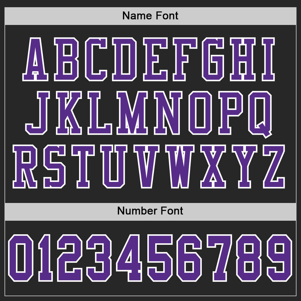 Custom Black Purple-White Mesh Authentic Football Jersey - Sky-Custom