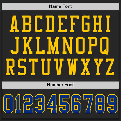 Custom Black Royal-Yellow Mesh Authentic Football Jersey - Sky-Custom