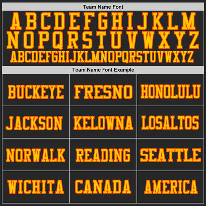 Custom Black Yellow-Orange Mesh Authentic Football Jersey - Sky-Custom