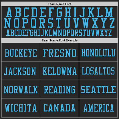 Custom Black Pink-Sky Blue Mesh Authentic Football Jersey - Sky-Custom