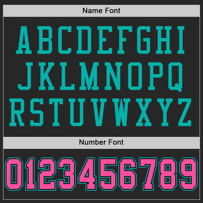 Custom Black Pink-Aqua Mesh Authentic Football Jersey - Sky-Custom